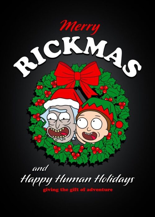 Rickmas Wreath Rick and Morty Poster