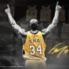 Shaquille Rashaun O'Neal Lakers Basketball Poster