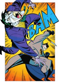 Batman Punch Joker Comic Poster