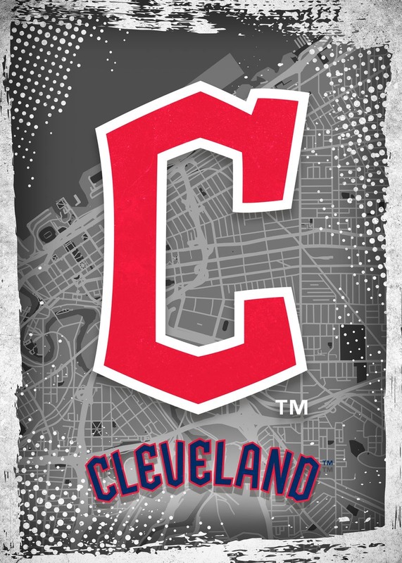 Cleveland Guardians Major Basketball League City Maps Crests Poster