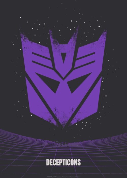 Decepticons Minimalistic Transformers Poster