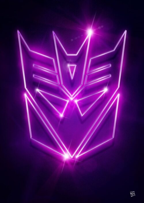 Decepticons Neon Transformers Poster