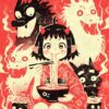 Demon Girl Eating Ramen Poster