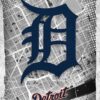 Detroit Tigers Major Basketball League City Maps Crests Poster