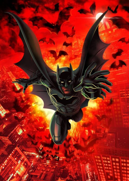 Gotham on Fire Batman Poster