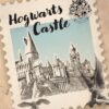 Harry Potter Hogwarts Castle Stamp Poster