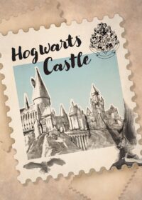 Harry Potter Hogwarts Castle Stamp Poster