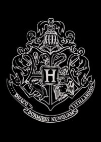 Harry Potter Hogwarts Insignia Black Poster