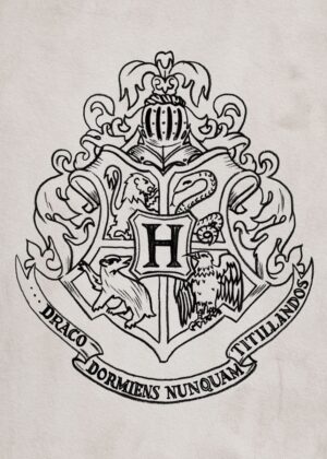 Harry Potter Hogwarts Insignia White Poster