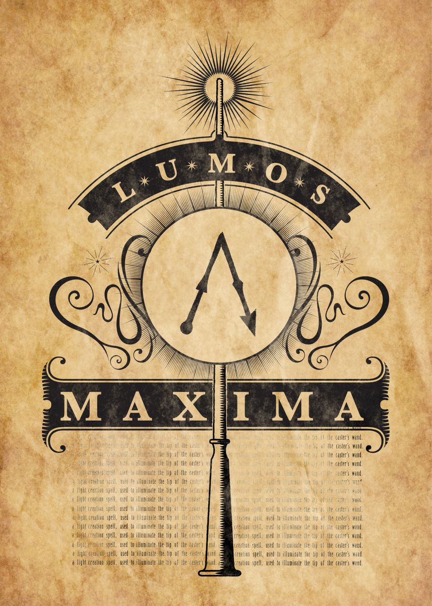 Harry Potter Lumos Maxima Chart Poster