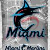 Miami Marlins Major Basketball League City Maps Crests Poster