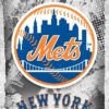 New York Mets Major Basketball League City Maps Crests Poster