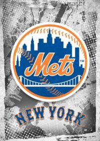 New York Mets Major Basketball League City Maps Crests Poster