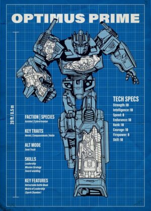 Optimus Schematics Transformers Poster