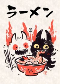 Ramen Monsters Yokai Poster