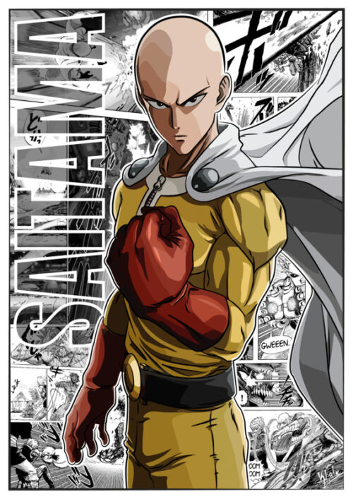 Saitama One Punch Man Poster