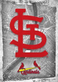 St. Louis Cardinals Major Basketball League City Maps Crests Poster