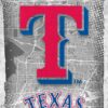 Texas Rangers Major Basketball League City Maps Crests Poster