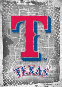 Texas Rangers Major Basketball League City Maps Crests Poster