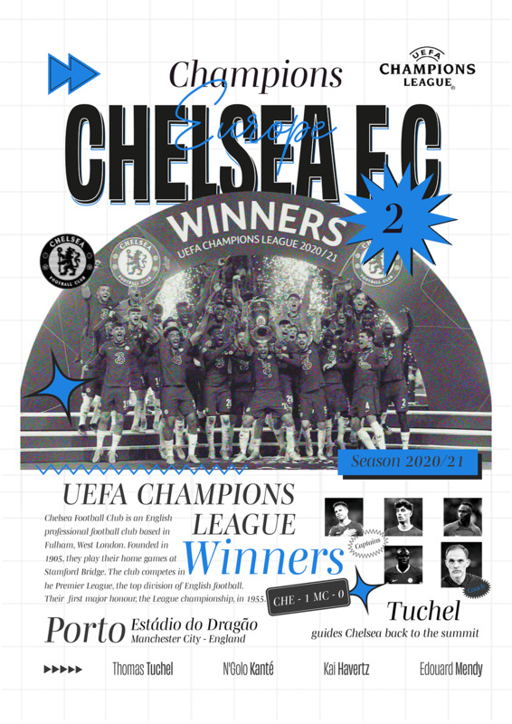 UEFA Champions League Chelsea FC Poster