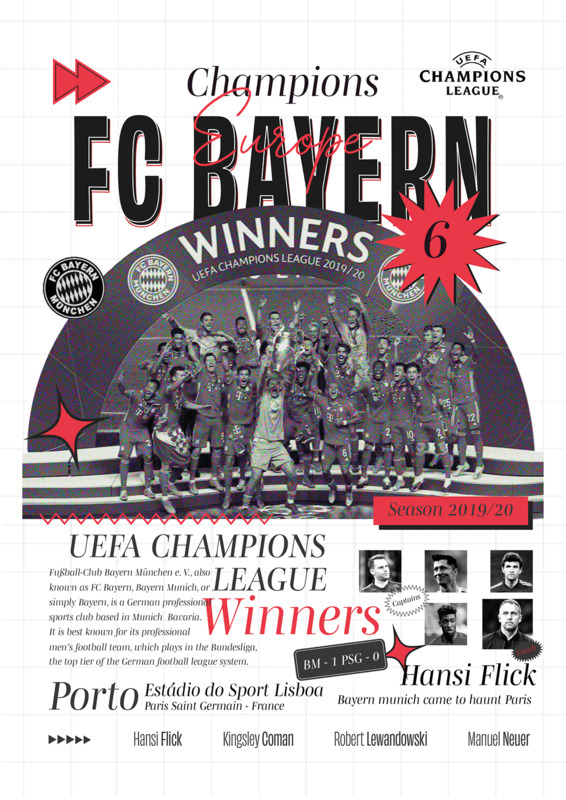 UEFA Champions League FC Bayern Poster