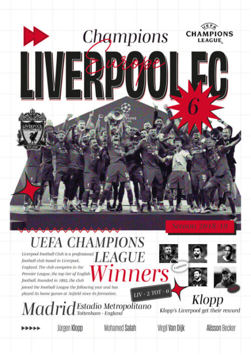 UEFA Champions League Liverpool FC Poster