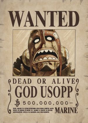 Wanted God Usopp One Piece Poster