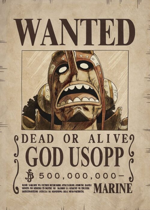 Wanted God Usopp One Piece Poster