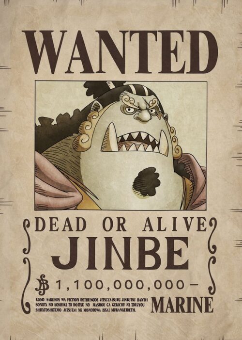 Wanted Jinbe One Piece Poster