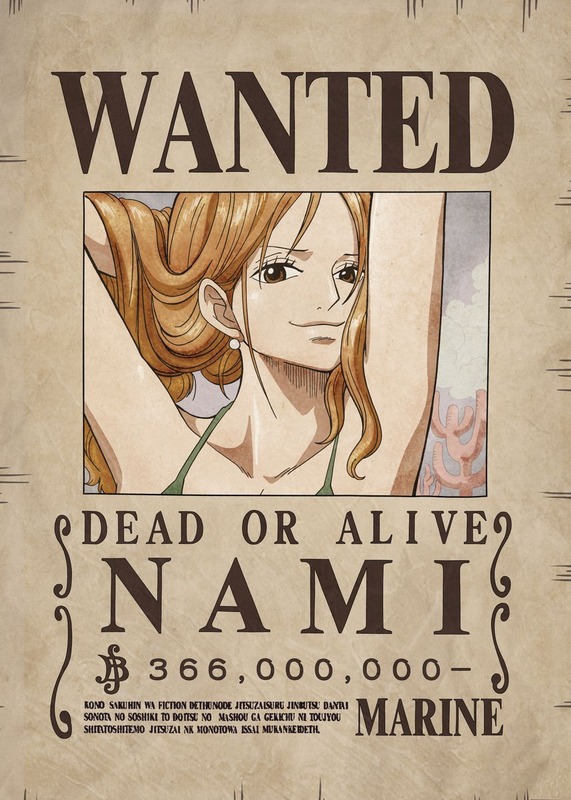 Wanted Nami One Piece Poster