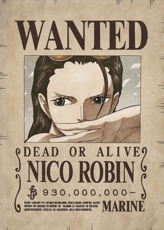 Wanted Nico Robin One Piece Poster