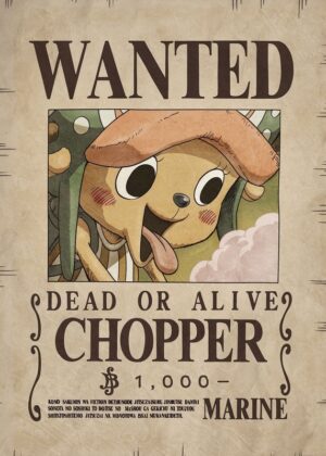 Wanted Tony Tony Chopper One Piece Poster