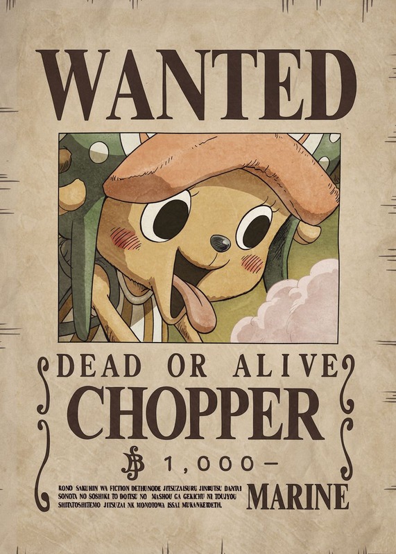 Wanted Tony Tony Chopper One Piece Poster