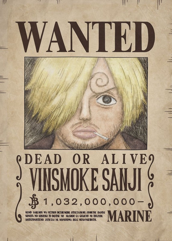 Wanted Vinsmoke Sanji One Piece Poster