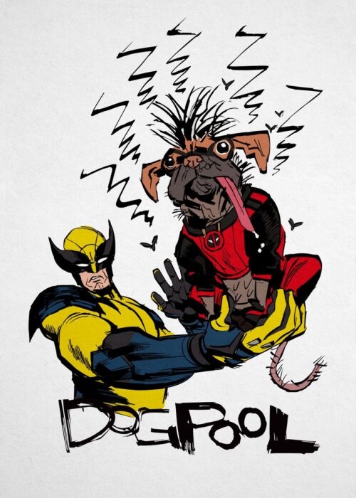 Wolverine Stinky Dogpool Deadpool & Wolverine 2024 Poster