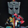 Yellow and Red Transformers Poster