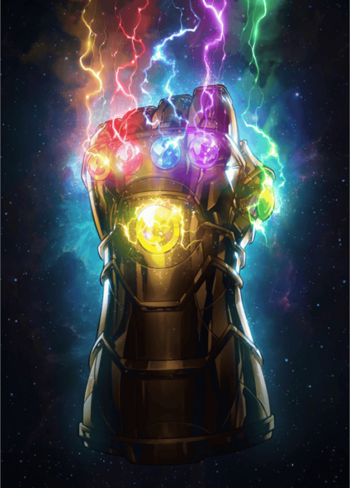 Infinity Stones Gauntlet Thanos Avengers Poster