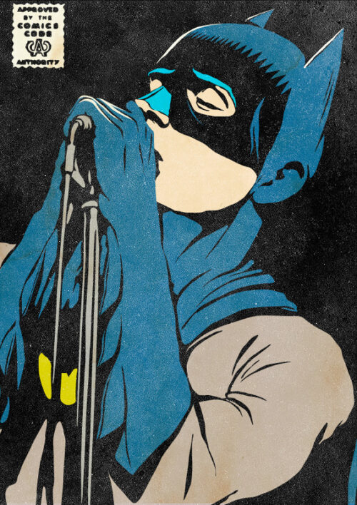 Post-Punk Dark Knight Pop art Poster