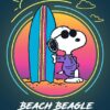 Beach Beagle Peanuts Poster