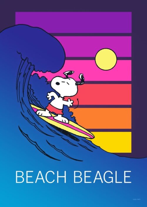 Beach Beagle Peanuts Poster