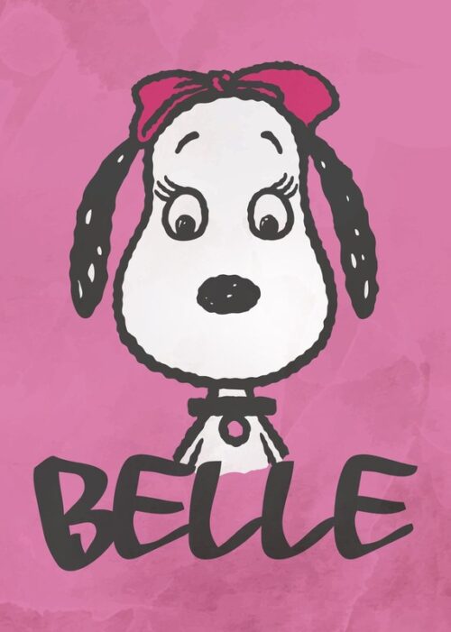 Belle Portrait Pink Peanuts Poster