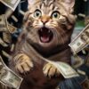 Cat And Money Poster