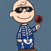 Charlie Skeleton Halloween Peanuts Poster