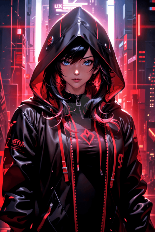 Cyberpunk Girl Poster