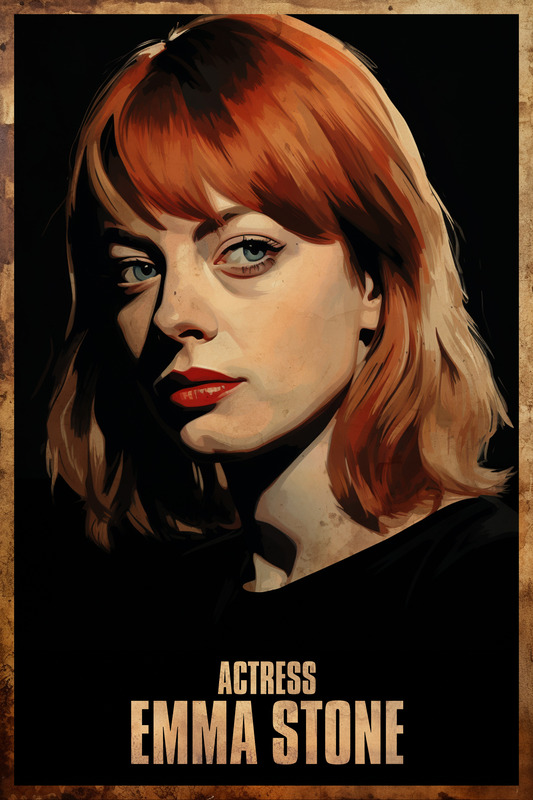 Emma Stone Acting Poster