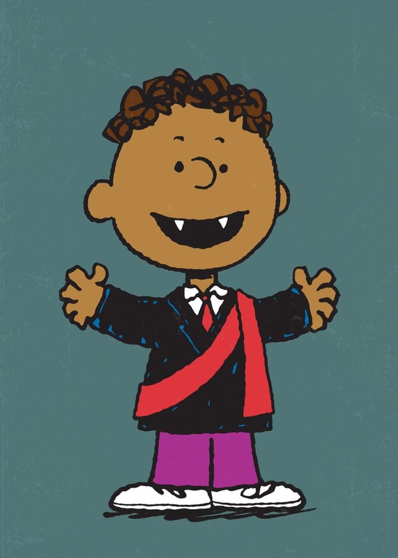 Franklin Vampire Halloween Peanuts Poster