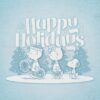 Happy Holidays Blues Peanuts Poster