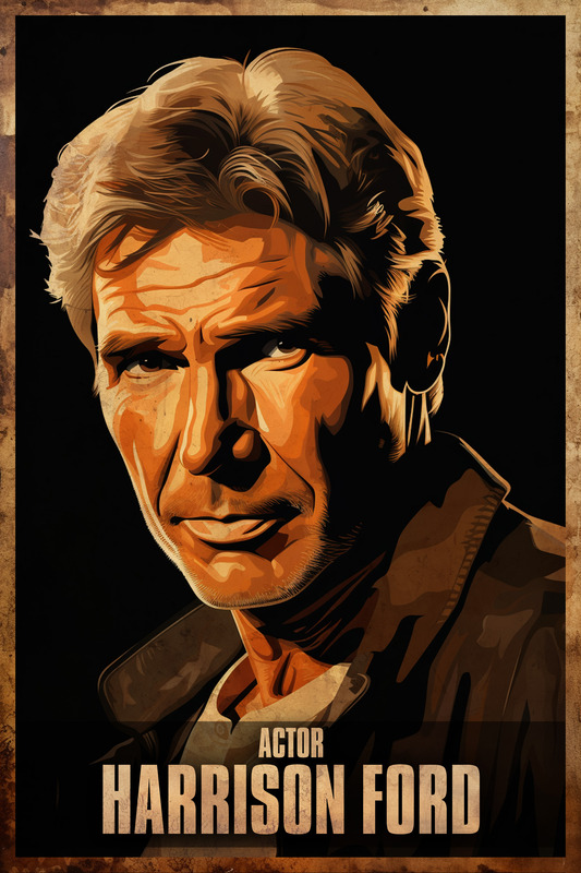 Harrison Ford Acting Poster