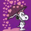 Heart Umbrella Peanuts Poster