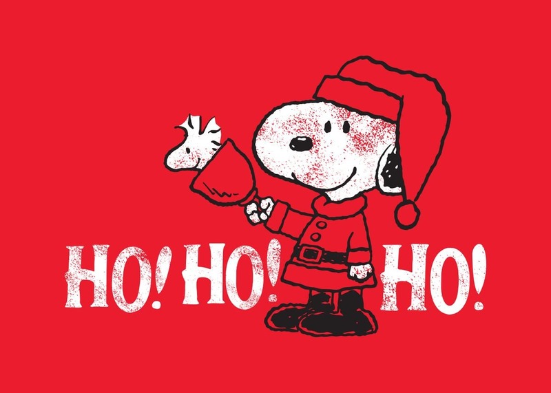 Ho Ho Ho Snoopy Stamp Peanuts Poster